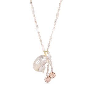 Snail Shell and Pearl Adjustable Necklace